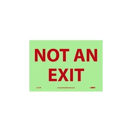 Nmc NOT AN EXIT , 12X18, 040 ALUM M27AG